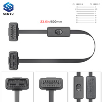 60cm OBD 2 OBD2 Connector Socket Car Extension Cable 16Pin Male to Female ODB2 Connector Car diagnostic tool Auto Scanner