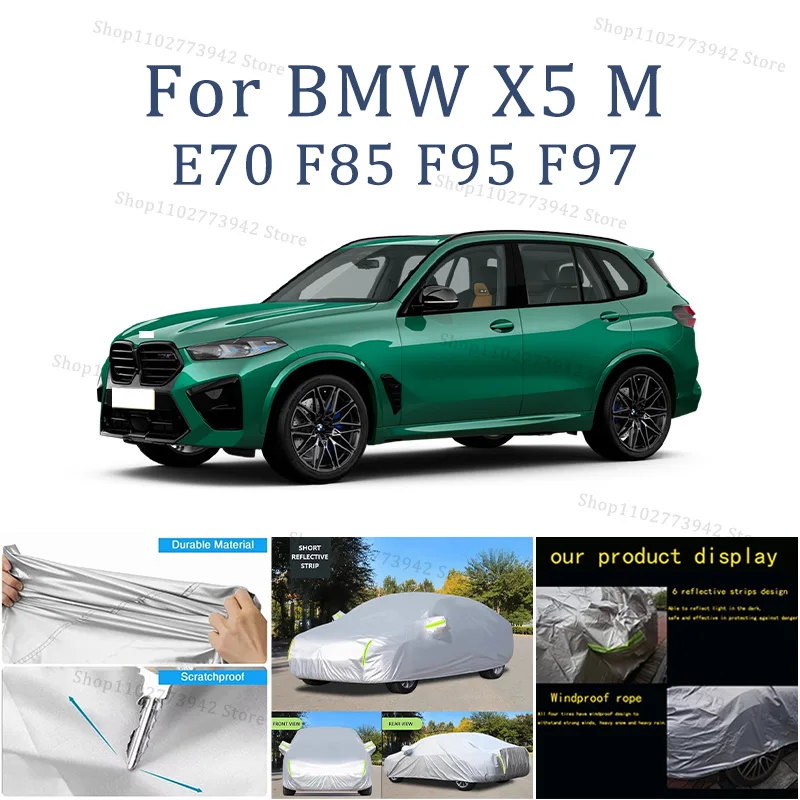 

Car cover For BMW X5 M E70 F85 F95 F97 Full cover Waterproof sun protection cover Scratch resistant cars accessories