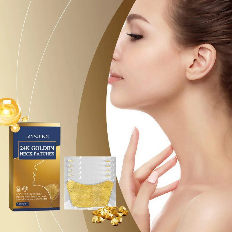 

24K Gold Collagen Neck Patches, Hydrating Treatment For Neck Skin, Firming Pads To Help Improve Skin Elasticity & Texture