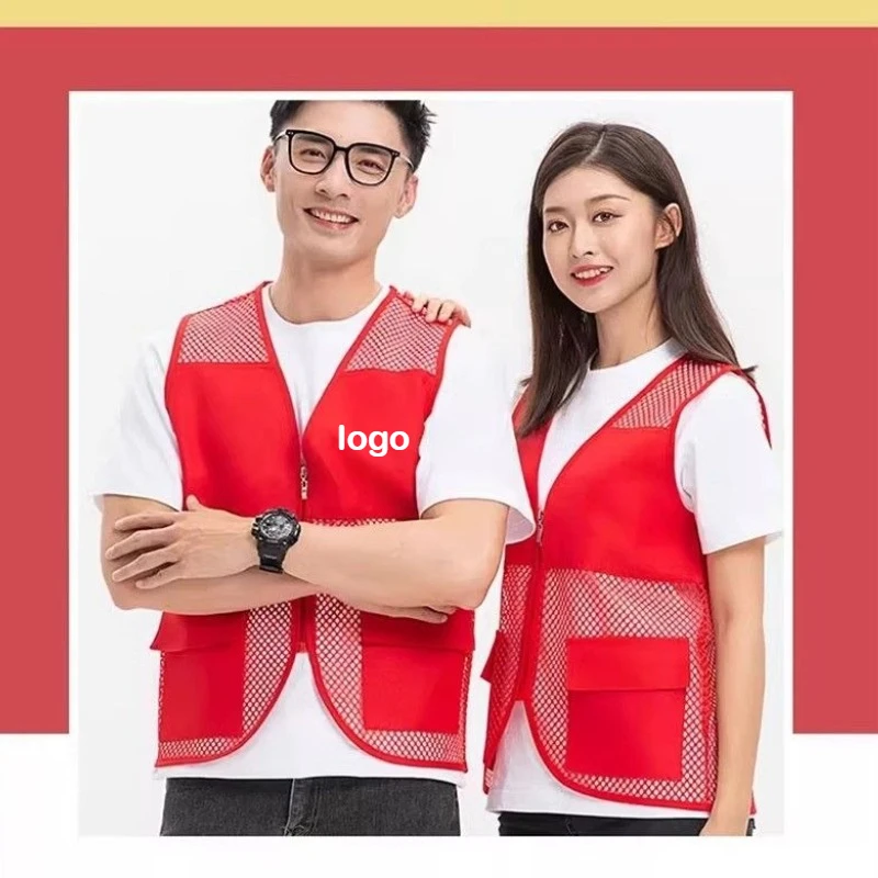 Bigsize Sleeveless Vest Multi Pockets Activity work Wear Thin Mesh Vest Outdoor Sports jacket Camping Fishing Vests Custom Logo