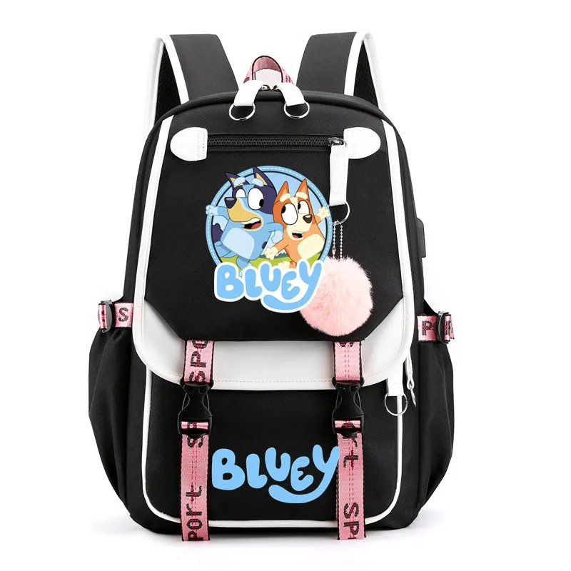 Bluey's – sac à dos d'école primaire pour lycée, chargeur Usb, pour étudiant masculin et féminin, grande capacité, sac à dos d'extérieur, cadeau