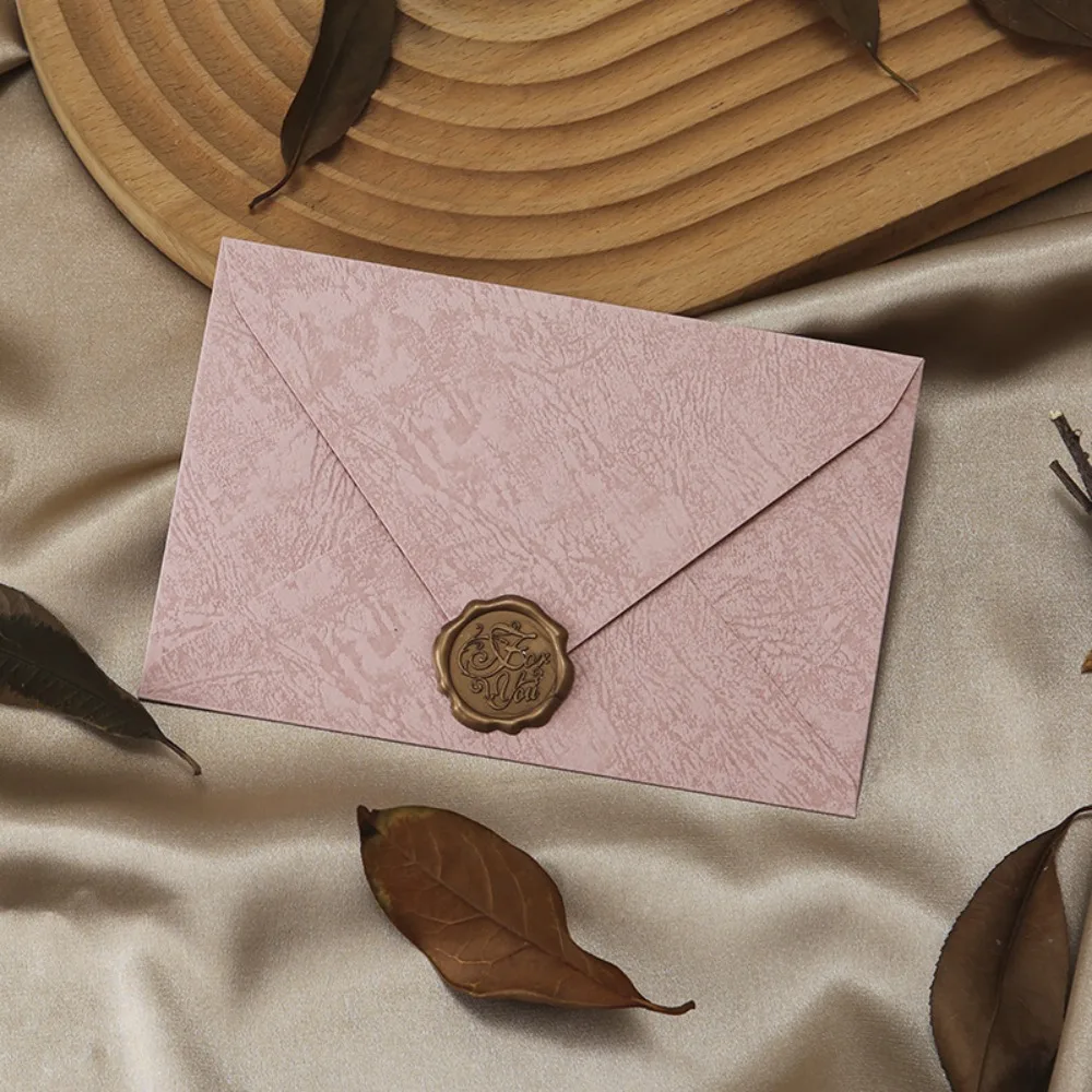 Chinese style Bview Art Linen Brown Paper Envelope Not Easily Damaged Paper Thickness Literary Envelope Paper
