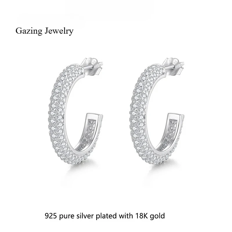 

Серебро 925, сертифицированные GRA, женские серьги с муассанитом, 1,2/1,3 мм, популярная мода в европейском и американском стиле креста