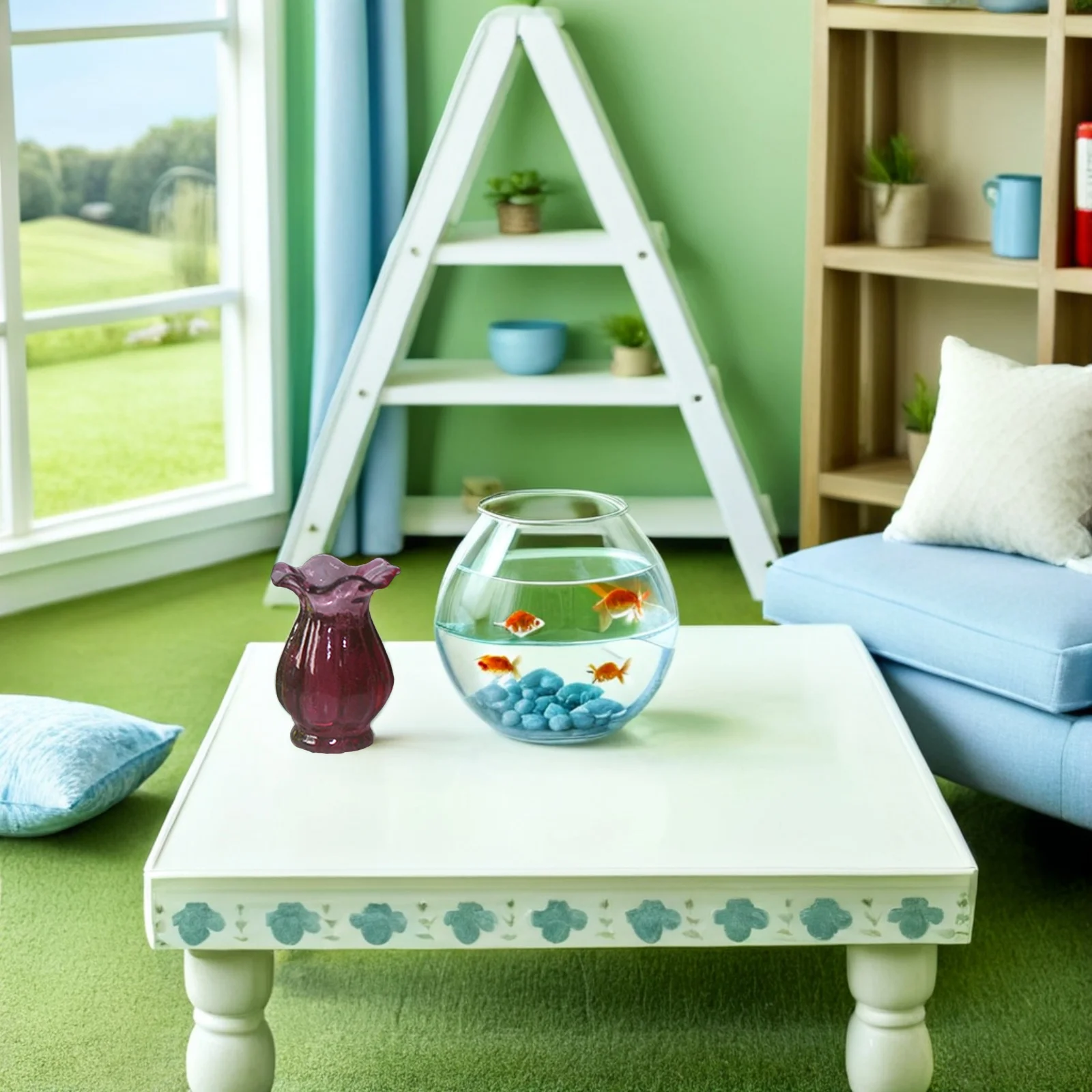 

5pcs Miniature Vase Set Resin Plastic Micro Landscaping Decor Mini House Accessories Lightweight Desktop Ornament House