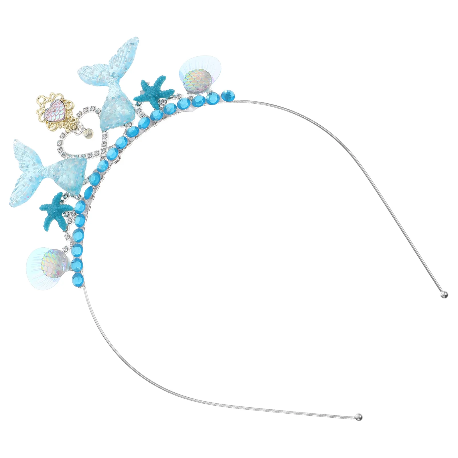 

Повязка на голову с короной, тиара со стразами, повязка для волос русалки для вечеринки, аксессуар для волос, повязка на голову, повязки на голову