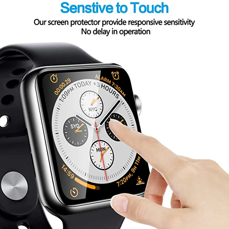 Tempered Glass Screen Protector For Apple Watch Series 9 8 7 SE 6 5 4 3 44mm 45mm 40mm 41mm 42mm 38mm For iWatch Ultra 49MM Film