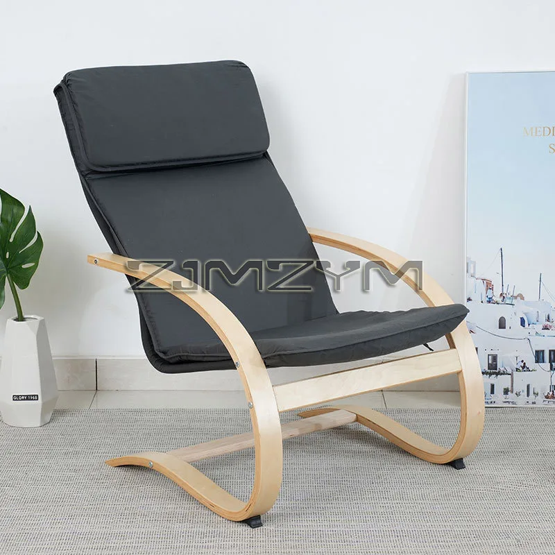 Home Rocking Lounge Chair Leisure Chair for Living Room Solid Wood Frame Single Back Sofa