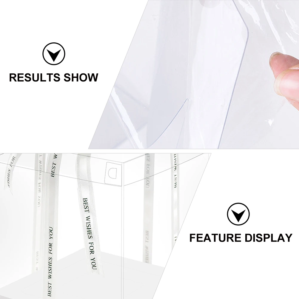 

5Pcs Transparent Cake Box And Easy To Clean Cake Wrapping Case For Christmas New Year And Outdoor Events