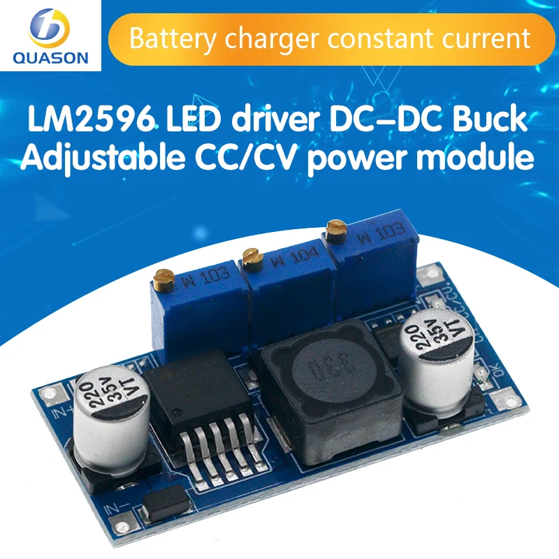 LM2596 LED Driver DC-DC Step-Down Adjustable CC/CV Power Supply Module Battery Charger Constant Current