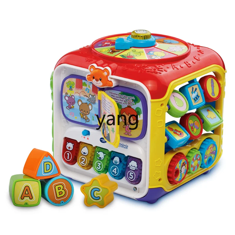 CX Fun Intelligence Cube Bilingual Gaming Table Six-Sided Box Baby Educational Toys Early Education