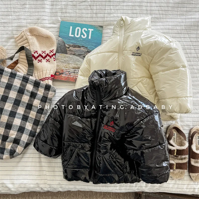 

Зимняя детская одежда 2026: Теплая хлопковая куртка с капюшоном в корейском стиле для девочек и мальчиков, для малышей и младенцев, верхняя одежда