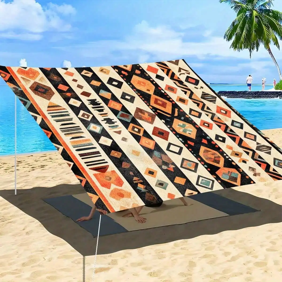 

Geometric Polyester Camping Sunshade, Sun Protection Canopy For Patio, Beach & Outdoor Adventure U8OQ