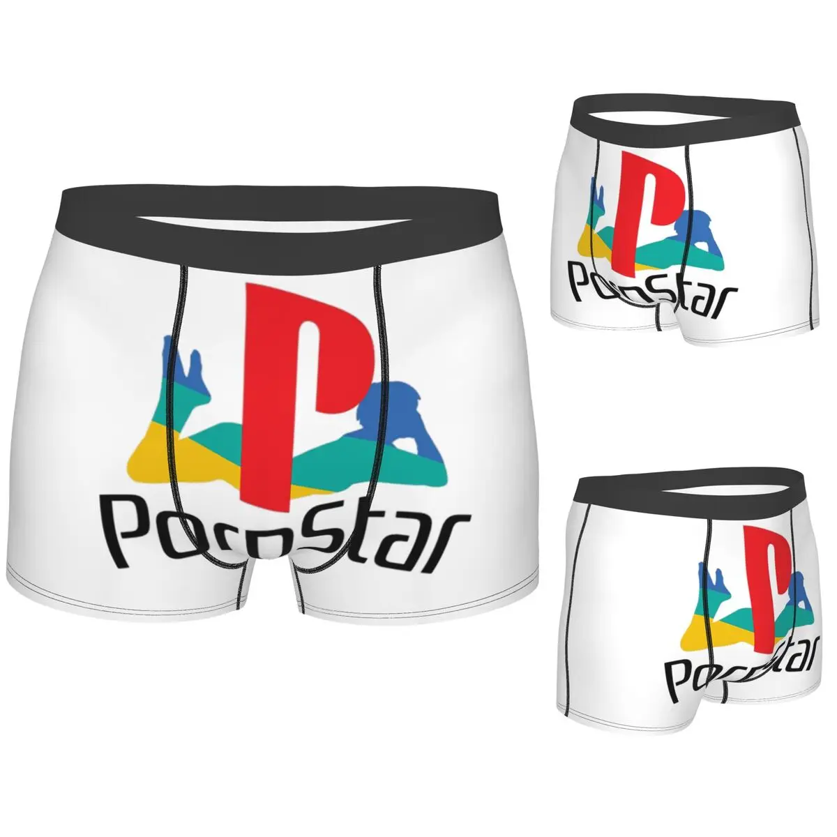 

Трусы-боксеры, шорты Ps Pron Star, белые трусы, мужское вентилируемое нижнее белье для Homme, мужской подарок бойфренду