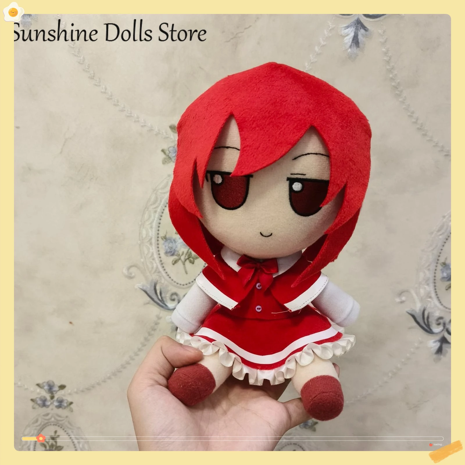 

20 см милая кукла Okazaki Yumemi Touhou Project Fumo, плюшевая кукла для сидения, игрушки, аниме, одеваются, подушка, подарок на Рождество и день рождения