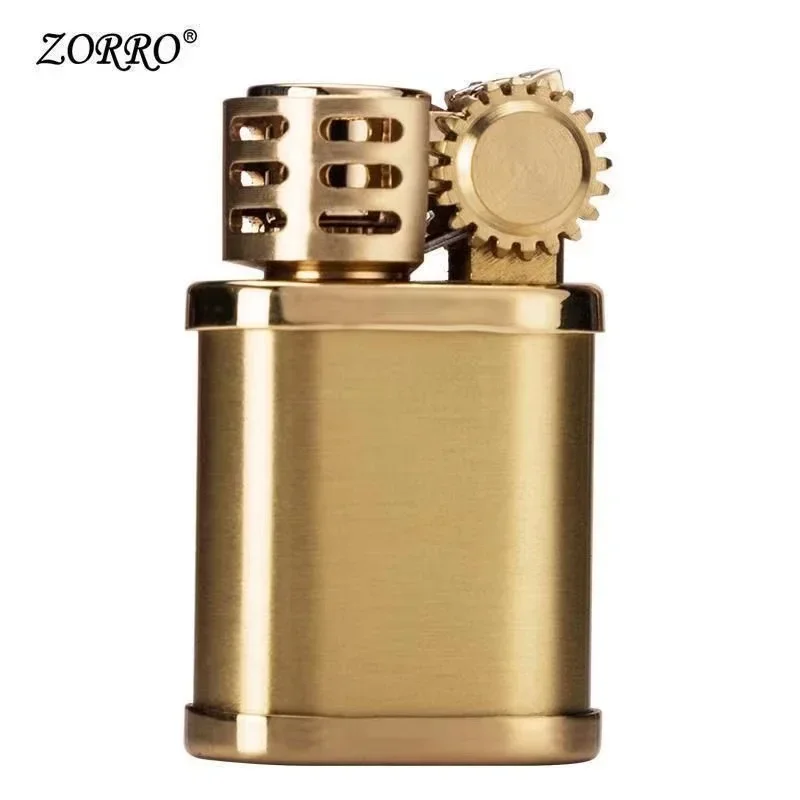 Creative Zorro 588 Little Punky Kerosene Lighter Retro Personality Grinding Wheel Mini Portable Brass Lighter Wholesale