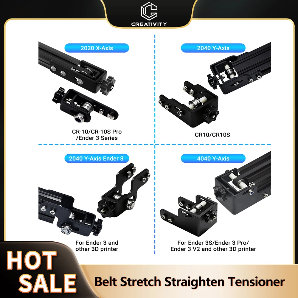 

3D Printer Synchronous 2020 X Axis 2040 Y Axis Belt Stretch Straighten Tensioner For Ender 3/V2/5/CR-10/10S Upgrade Printer