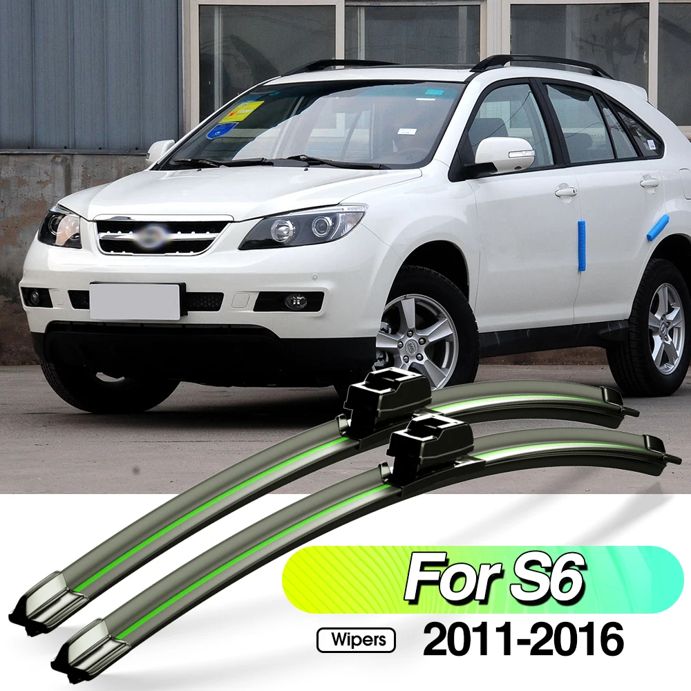 

For BYD S6 2011-2016 2pcs Front Windshield Wiper Blades Windscreen Window Accessories 2012 2013 2014 2015