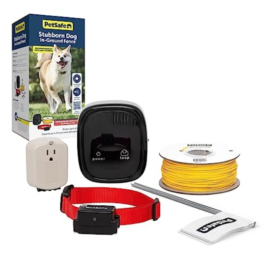 

Stubborn Dog In-Ground Pet Fence for Hard-to-Train Pets - Great for Hearing-Impaired Dogs - Covers 1/3-Acre Yard - Expandable u