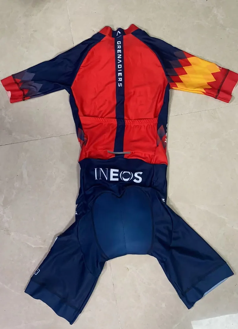 LASER CUT Skinsuit 2023 INEOS Grenadier TEAM Bodysuit SHORT Cycling Jersey Bike Bicycle Clothing Maillot Ropa Ciclismo