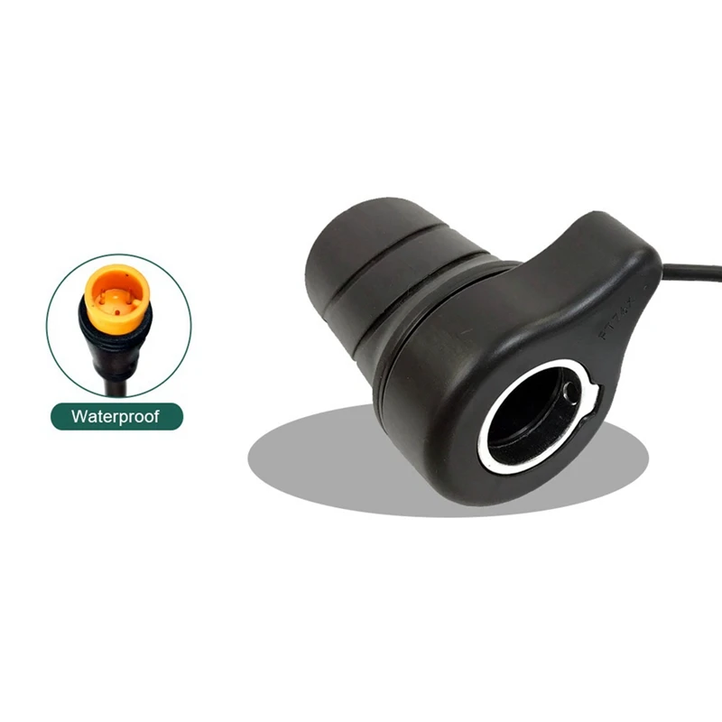 Half Turn Handle Throttle Waterproof Connector Black 12X9x7cm Bicycle Lithium Conversion Electric Bike Booster Accessories image 4