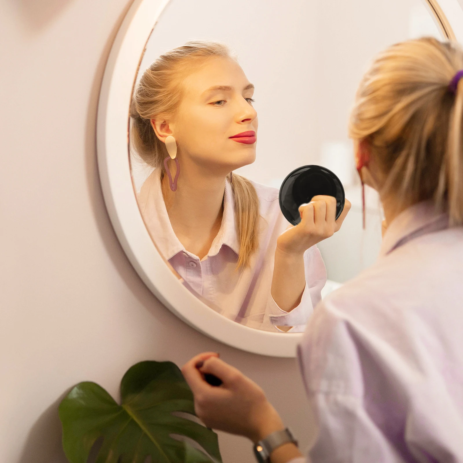 Kosmetikspiegel, hochwertiges Material, Make-up-Geldbörse, kompakte Spiegel, tragbar, für Mädchen, Bauchmuskeln, persönliche Frauen