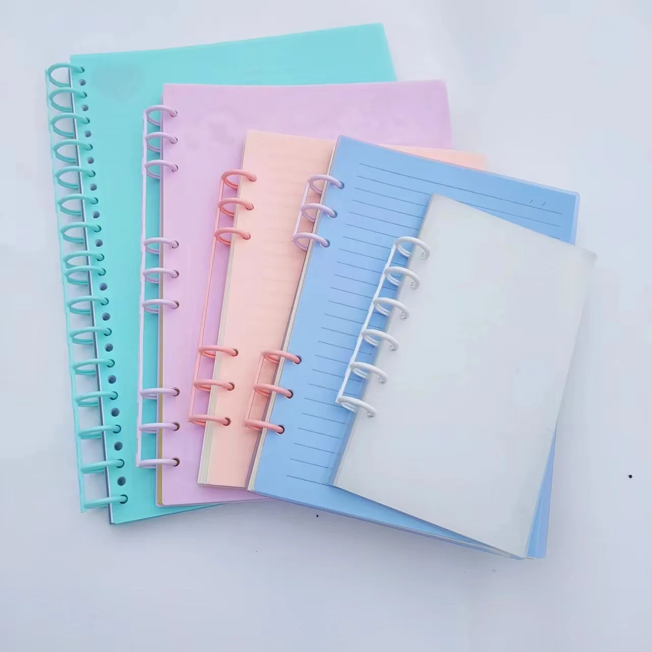 10pcs 16mm B5 A5 3 Ring Binder Bookbinding Apron Quiet Book B5-9 Detachable Loose-leaf Retaining Ring Binders Notebook