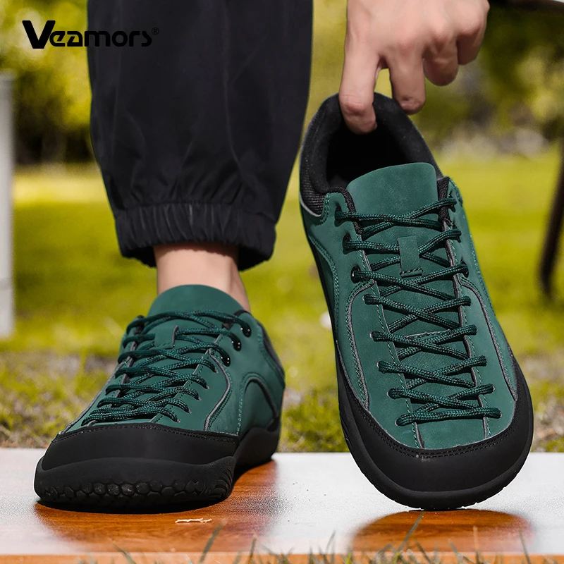 Wide Toe Couple's Hiking Shoes Men Women Non-slip Outdoor Sneakers Breathable Casual Sports Shoes for Camping Trekking Traveling