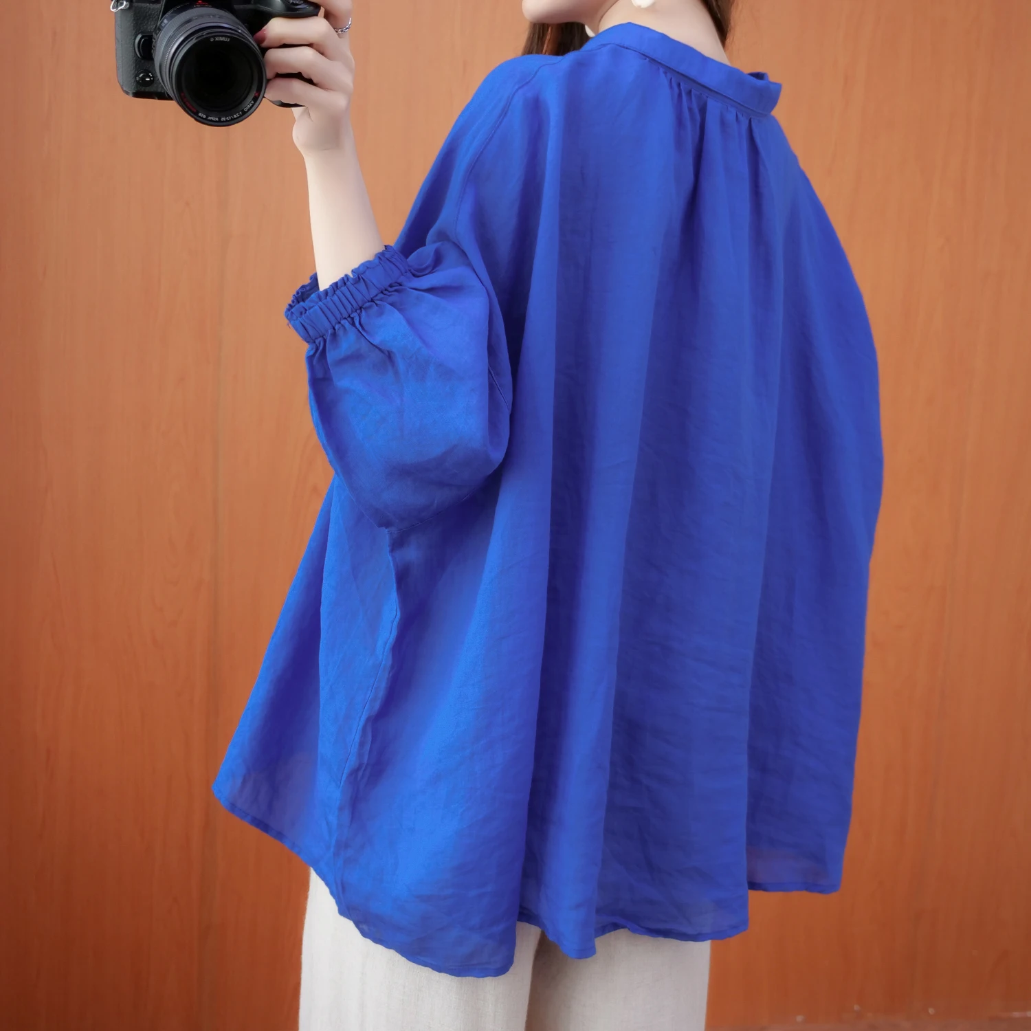 

Loose Fit Cotton Linen irt Women's Design Sensation Artistic Japanese Sle Spring Summer New Arrival plus Size Top