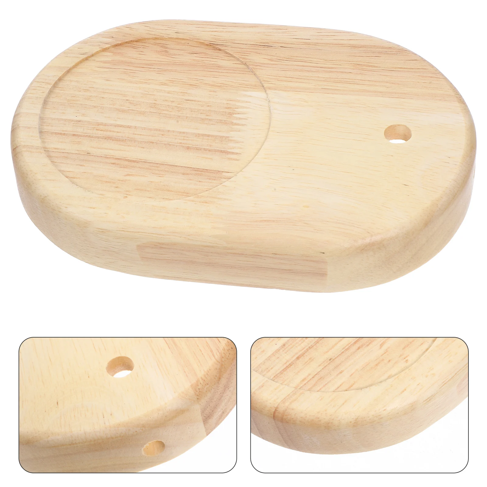 Solid Wood Oval Table Lamp Base Easy Install Bedroom Living Room Study Office Use Wood Lamp Stand Display Light Base Diy