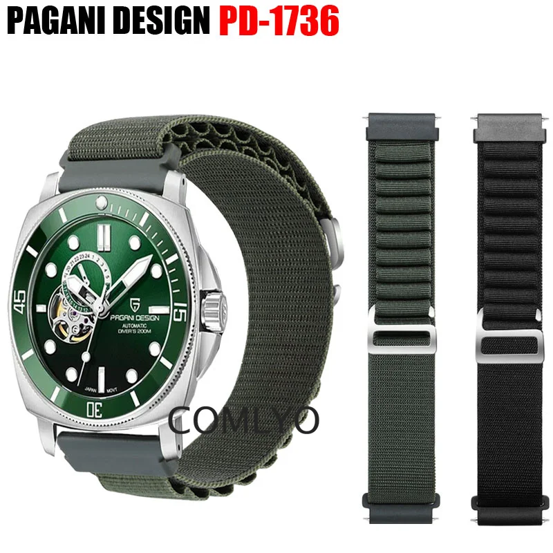 Band For PAGANI DESIGN PD-1736 Strap watch Nylon Soft Bracelet Bands FOR Women Men\'s sports Belt