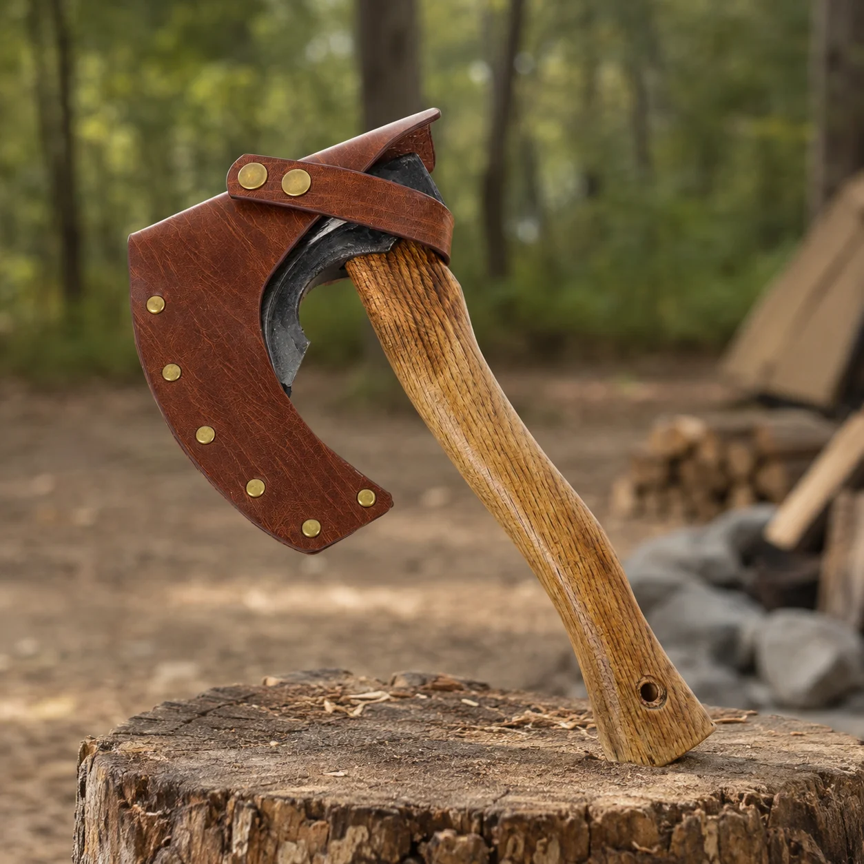Cosplay Prop Axe - ปลอกขวานหนังเทียมยุคกลาง, ซองขวานหนัง PU, อุปกรณ์เสริมสำหรับคอสเพลย์ LARP ยุคเรอเนซองส์,