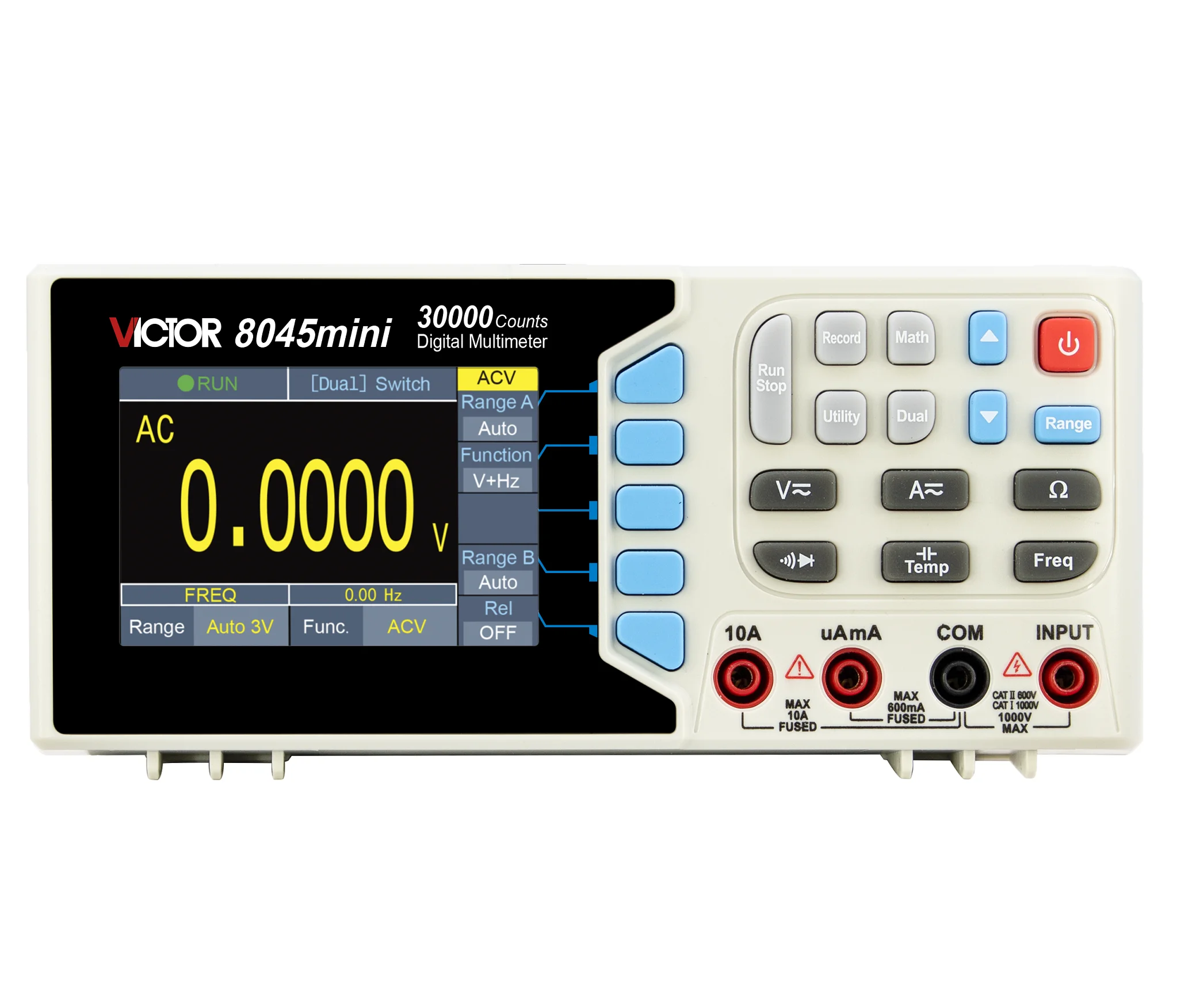 VICTOR 8045 أقصى عرض صغير 30000 جهاز قياس رقمي صغير لسطح المكتب 3.5 بوصة شاشة TFT مع وظيفة عرض مزدوجة