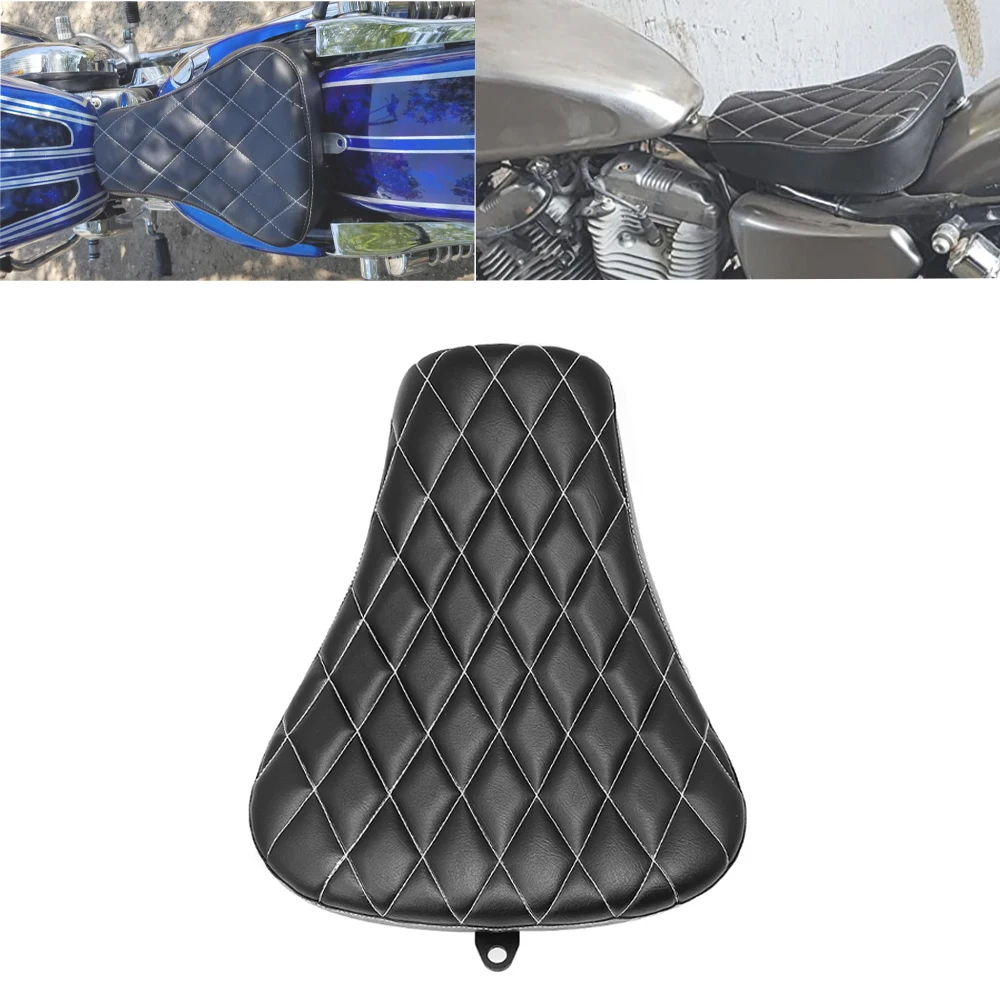 Motorcycle Front Driver Rider Solo Seat Leather Fit For Harley Sportster Forty Eight XL 883 1200 72 2014 2013 2010-2015