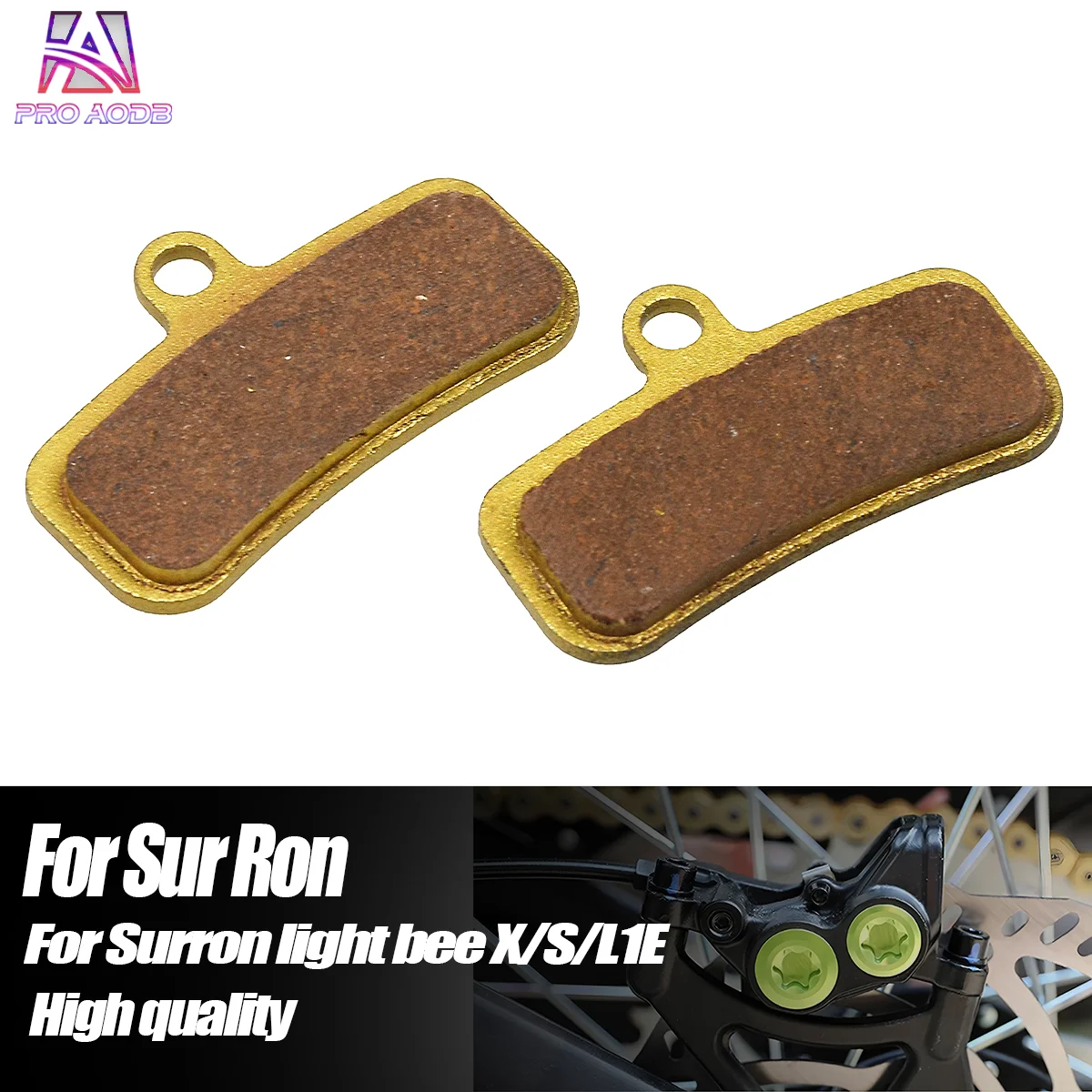 For Electric Dirt Bike Metallic Sintered Silent Front Rear Brake Pads For SurRon Sur Ron Light Bee X & Light Bee S Mod Parts