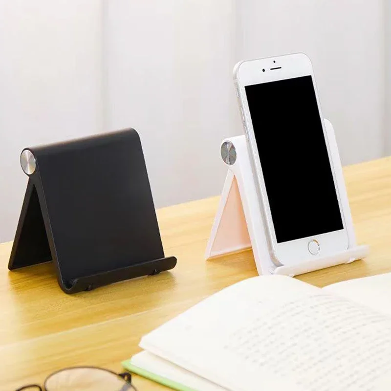 

Folding mobile phone desktop stand