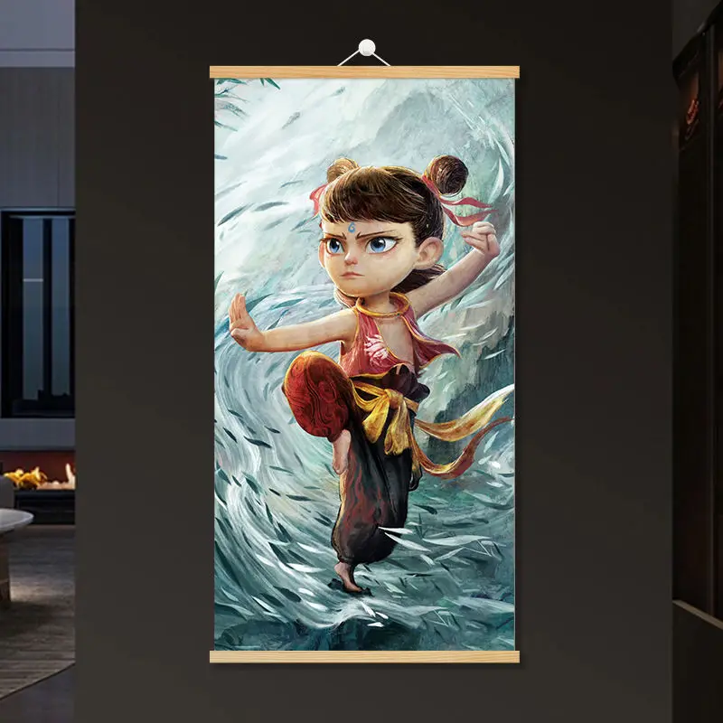 2025-anime-ne-zha-2-nezha-demonio-crianca-rugos-o-mar-pendurar-uma-imagem-arte-da-parede-cartazes-nezha-aobing-cartaz-de-parede-pintura-presente