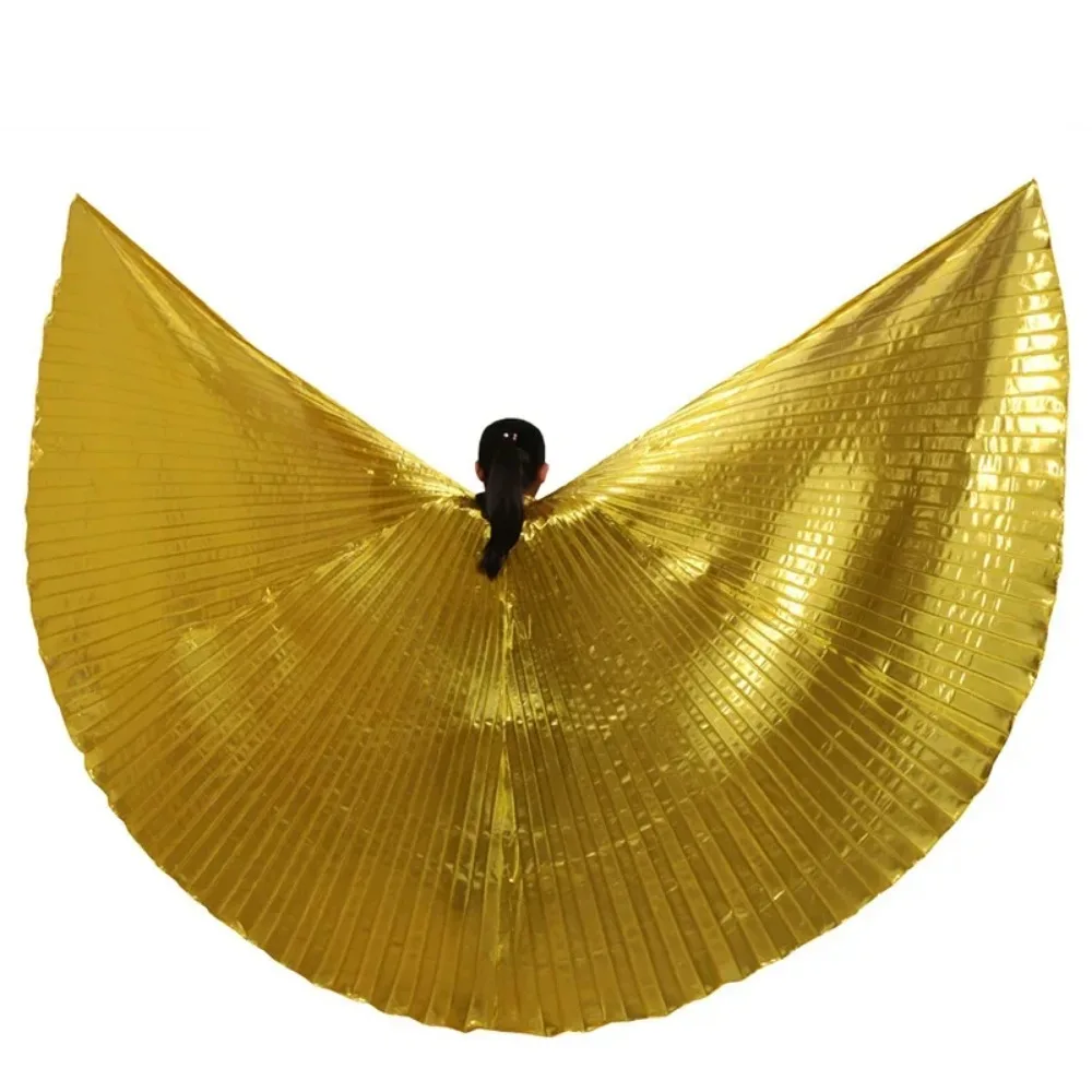 Adult Belly Dance Isis Wings Solid Color Oriental Egypt Dance Wings With Sticks Professional Stage Performance Accessory Props