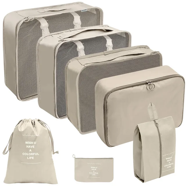 travel Packing Cubes Organizer, Lightweight Luggage Bags with Zipper for Suitcase Clothes Compression, Portable Storage Bag Set travel Packing Cubes Organizer, Lightweight Luggage Bags with Zipper for Suitcase Clothes Compression, Portable Storage – view 1
