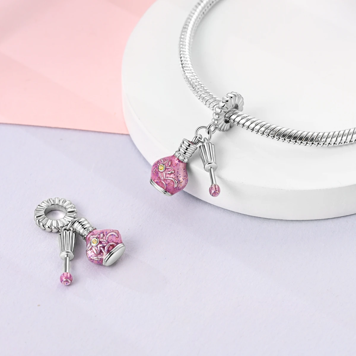 Silver Plated Charms Beads Fit Original Bracelet Pendants Making For Woman Jewelry
