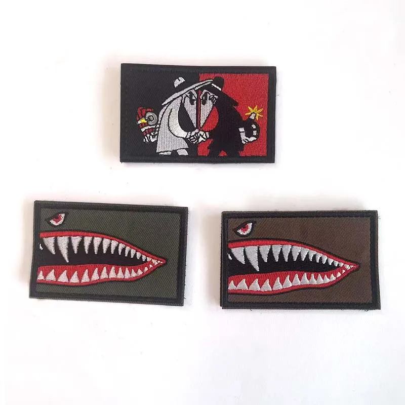 Einäugiger Hai, Warnung: Ich habe keine Ahnung, was ich tue, Stoffapplikation, Stickerei, Moral-Emblem, Taktische Patches – Detail 3