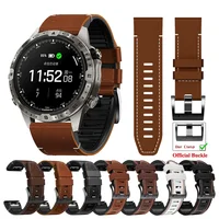 Correa de reloj de silicona de cuero de 22 y 26mm para Garmin Fenix 8 7 7X Pro 6X 6 Pro 5 5X Plus Tactix 7Pro 935 945 pulsera inteligente