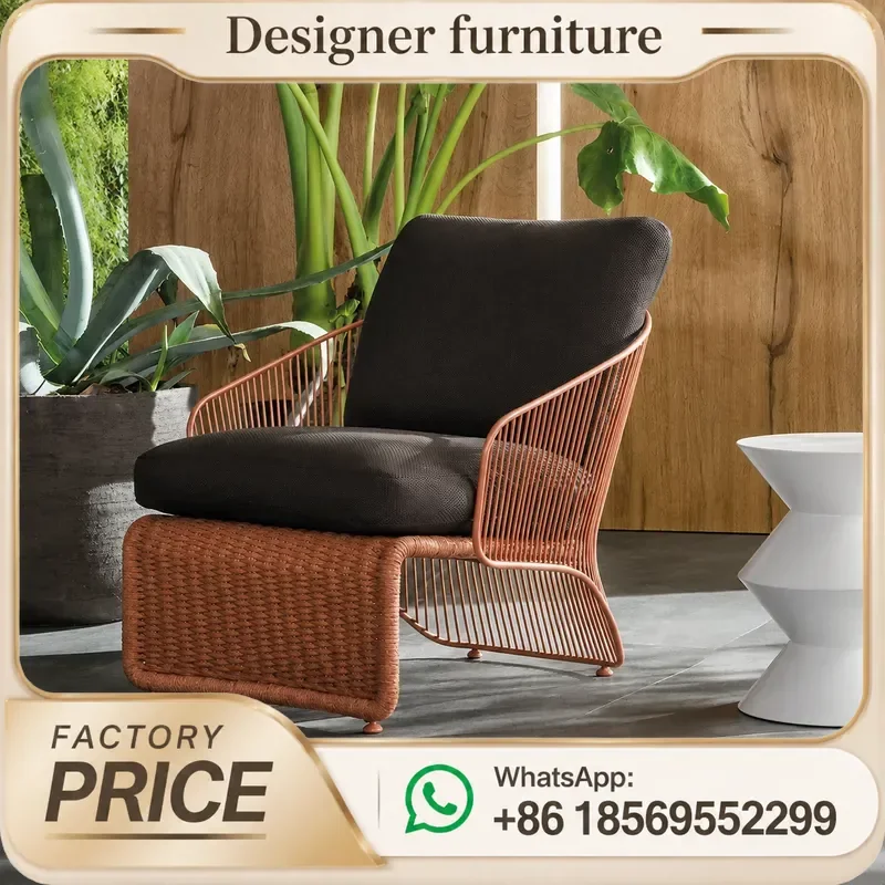 Outdoor Rope Weaving Sofa Set Aluminum Alloy Coffee Table Waterproof Patio Garden Balcony Villa Leisure Furniture