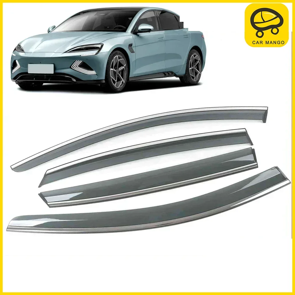 

Chrome Strips Rain Guards for BYD ATTO 4 2022-2023 Window Visor Wind Deflectors Door Visor Vent Shades Ventvisor