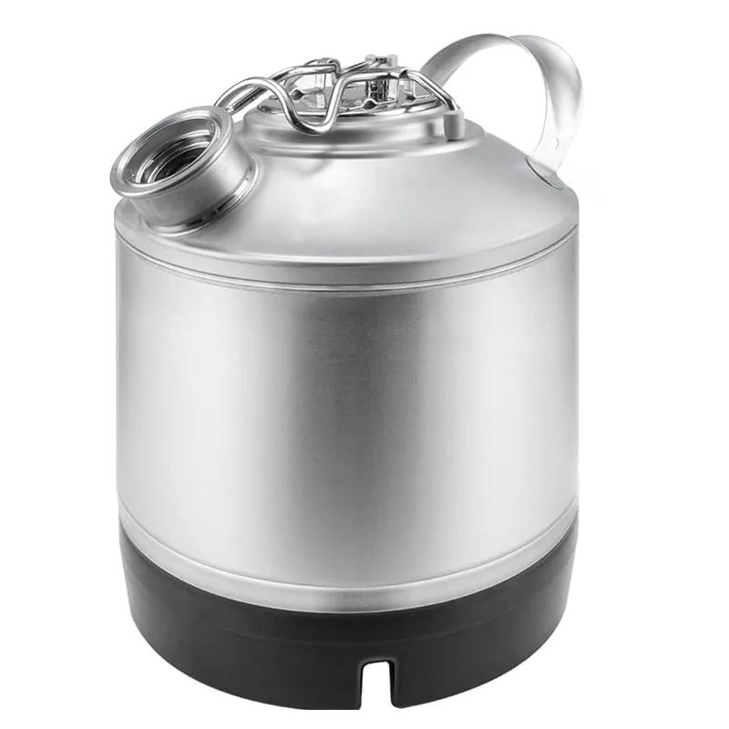 

1.6 Gallon (6L) Cleaning Keg With Spear,Wash Out Keg with Rubber Base Stainless Steel Beer Line Cleaner for Beer Line Cleaning