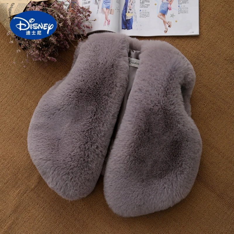 

Disney Girls' 2025 Korean Style Faux Rabbit Fur Vest | Short Sleeveless Jacket for Autumn/Winter, Chic Children's Waistcoat