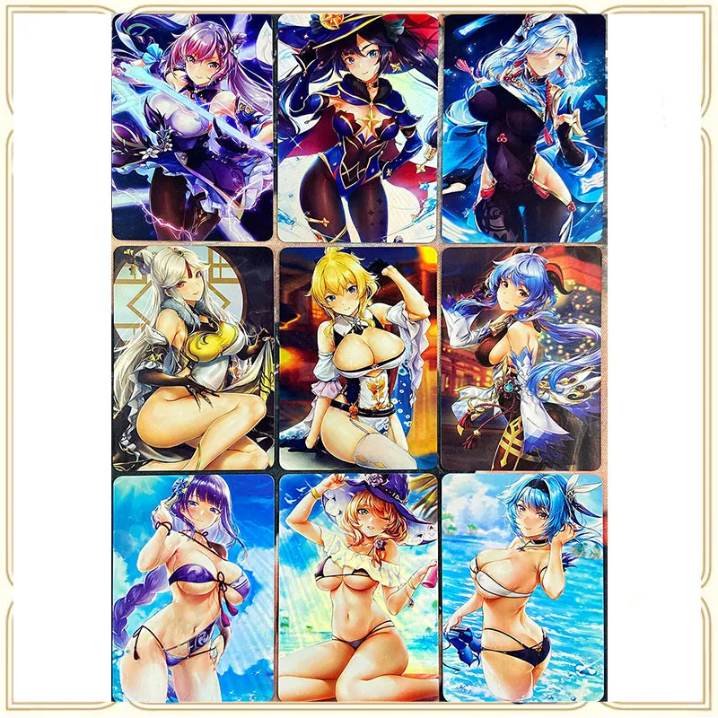 

Anime Goddess Story ACG DIY Foil Collection Card Amber Barbara Mona Nahida Keqing Game Toy Card Christmas Birthday Present