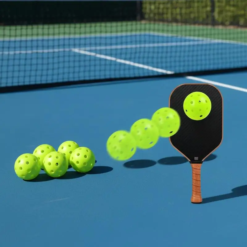 Pickleball-Bälle 12 Stück 40 Löcher Hochelastische Verschleißfeste Bälle für Outdoor-Platz Professionelles Training – Detail 1