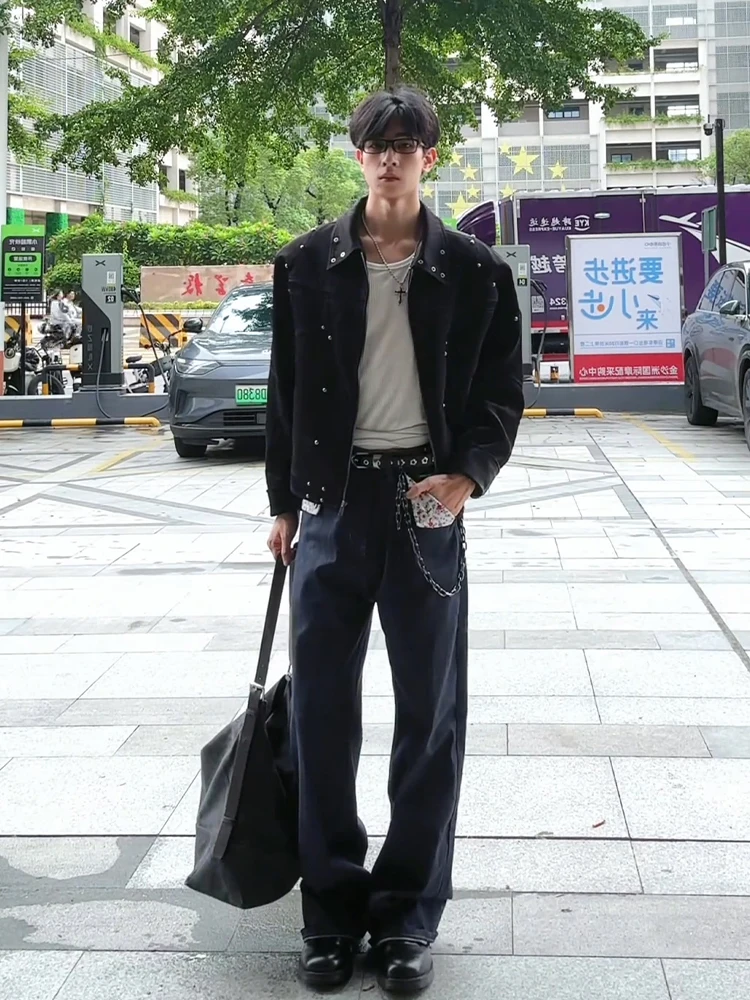 

Кожаная куртка Cleanfit Bla ort для мужчин, в стиле американской рабочей одежды, с откидным воротником, для мотоциклистов и пилотов, молодежная, ветрозащитная