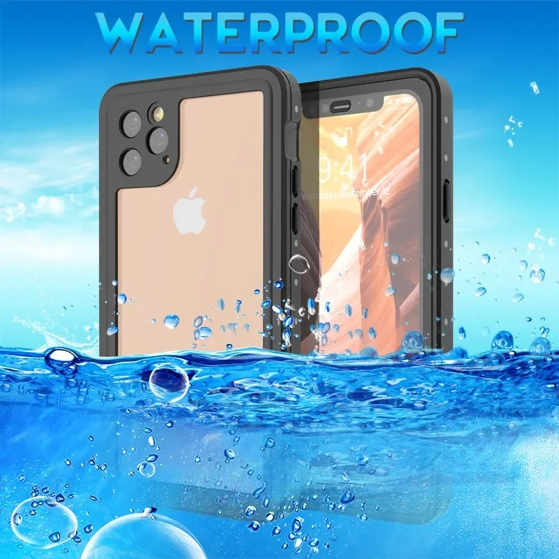 For iPhone 13 12 Pro Max Waterproof Case Full Protection Snow Proof Underwater Case for iPhone 11 12 Pro XS MAX 7/8 Plus Coques