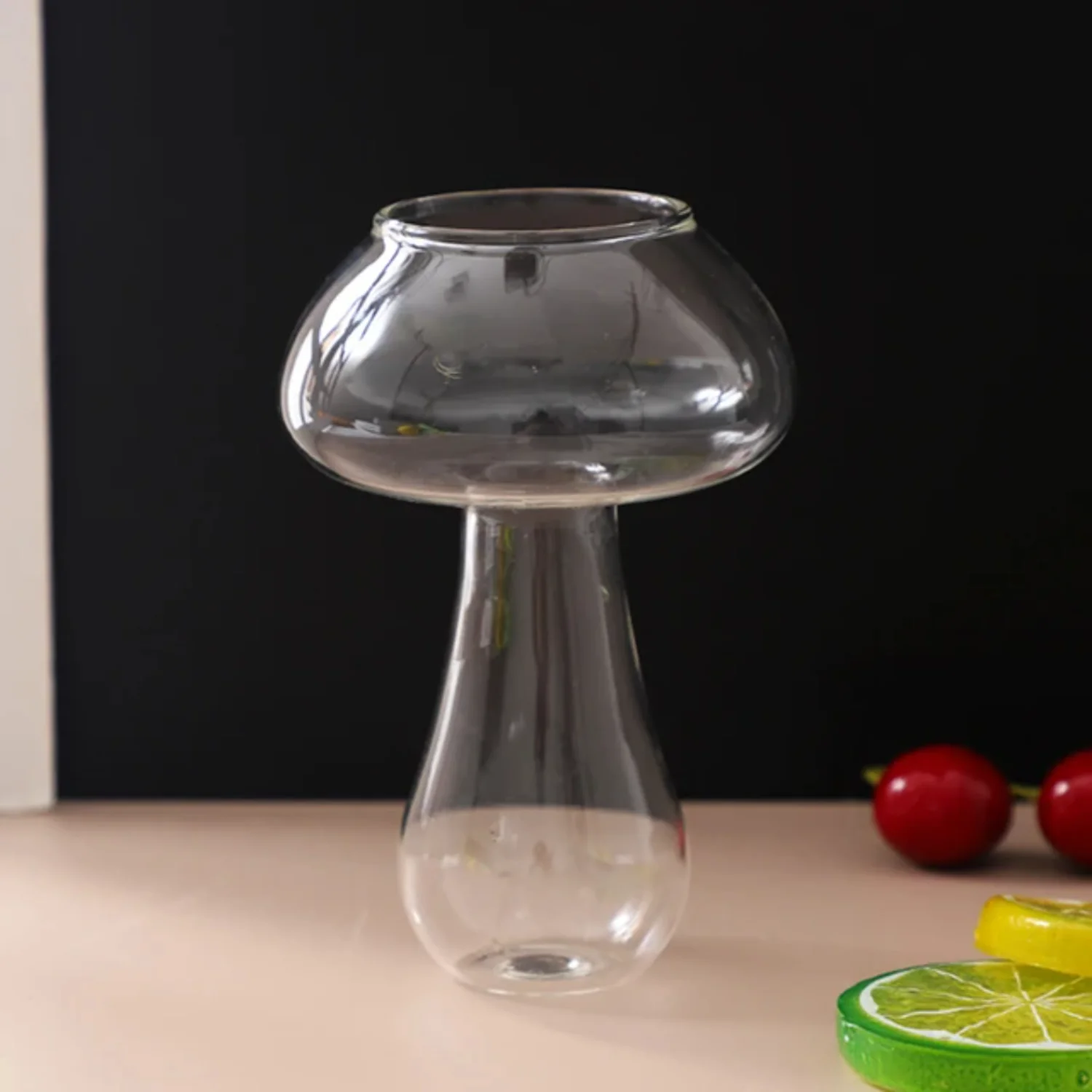 Cute Mushroom Cocktail Glass 260ml Cup  Drinks Beer Creative Clear Wine Glasses Coffee Cups Drinkware  Shot Glasses